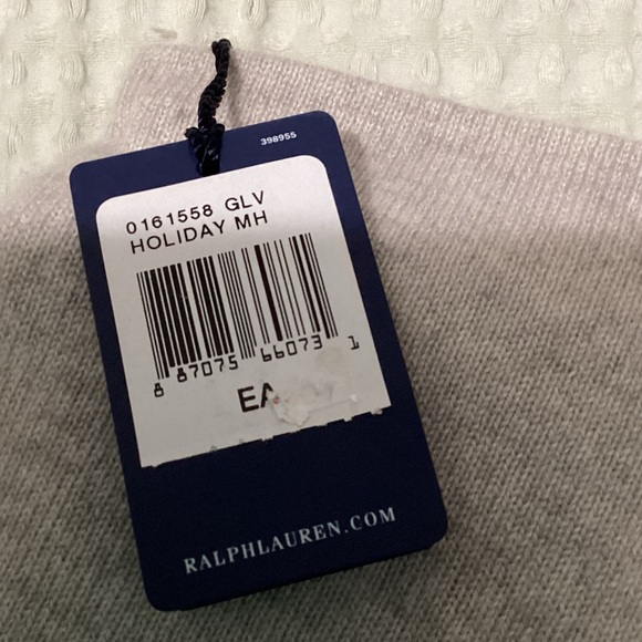 Ralph Lauren Women's Long Gray cashmere gloves - Picture 2 of 5